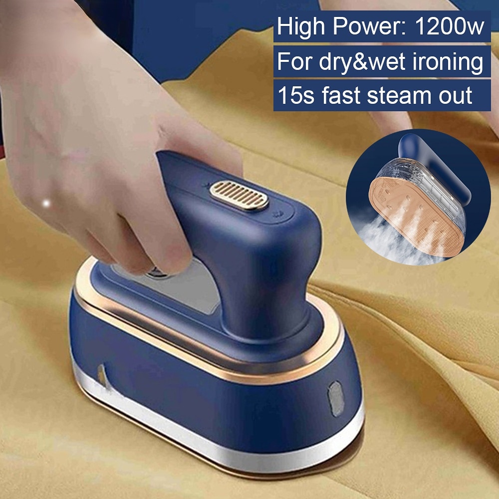 REUP Portable Garment Steamers Steam Iron for Clothes Wet Dry Hand Held Ironing Machine 15s Fast-Heat Cleaner 1200w Ironing