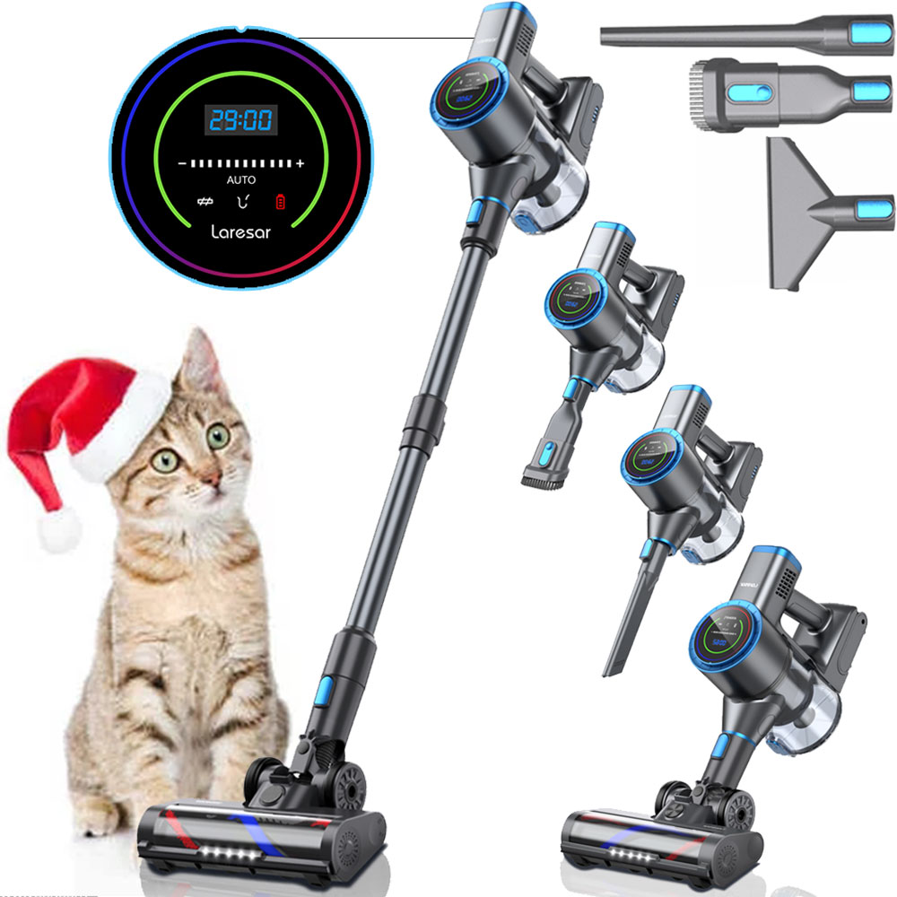 Handheld Wireless Cordless Vacuum Cleaner 400W 33KPA Suction Power for Smart Double Display Home appliance 1L Dust Cup Elite 4