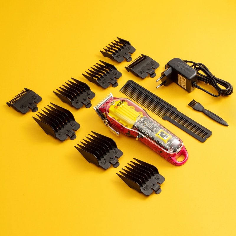 2022 NEW!!WMARK NG-410 Transparent Style Ultra-thin moving blade Professional Rechargeable Clipper with fade blade