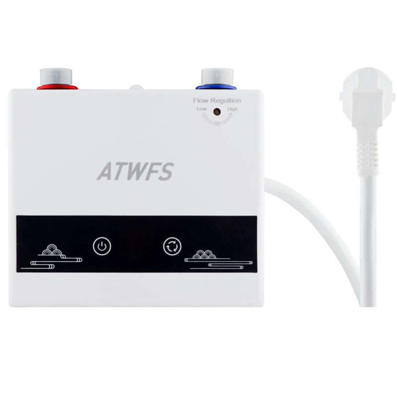 ATWFS Tankless Instant Water Heater 220v Electric Heaters for Home Kitchen for Bathroom Shower Hot Heater
