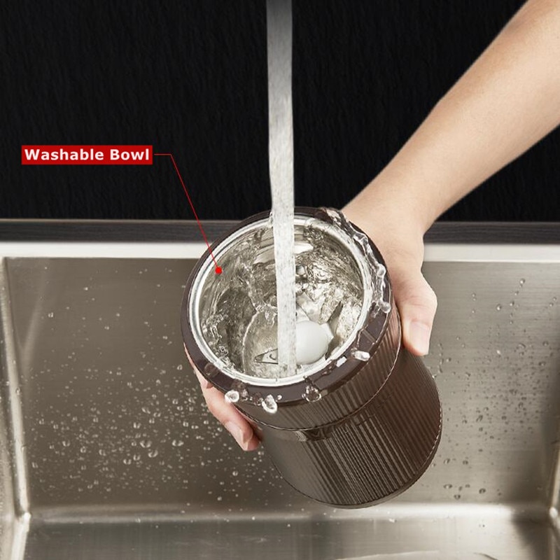 DEVISIB Coffee Grinder Electric 50g with Stainless Steel Blade and Bowl Brush Including for Making Beans Nuts Spice Sugar Grains