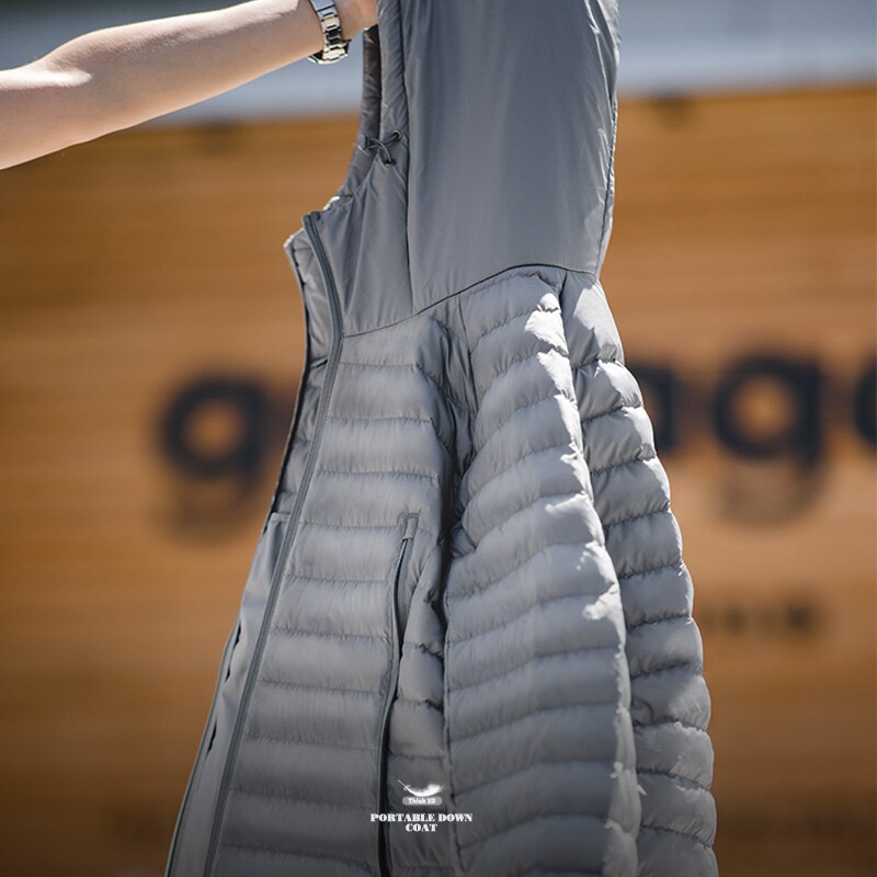 Maden Light Weight Duck Down Jacket hooded Basic Winter Coat for Men Urban Streetwear Thick Warm Outdoor Windproof Puffer Jacket