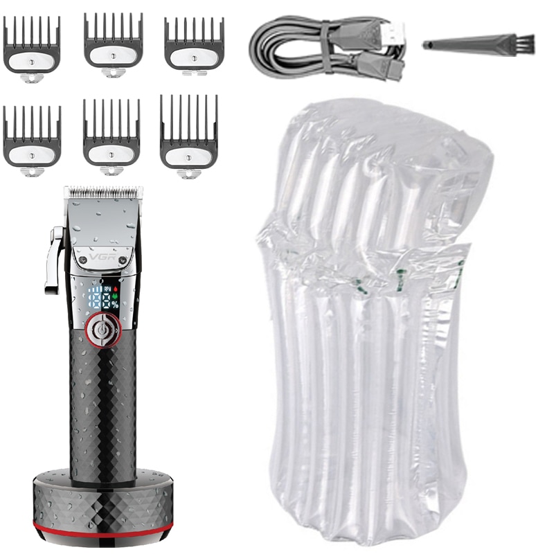 Professional Electric Lithium Ion Hair Trimmer For Men Powerful Beard Hair Clipper Wet Dry Hair Cutting Machine Adjustable