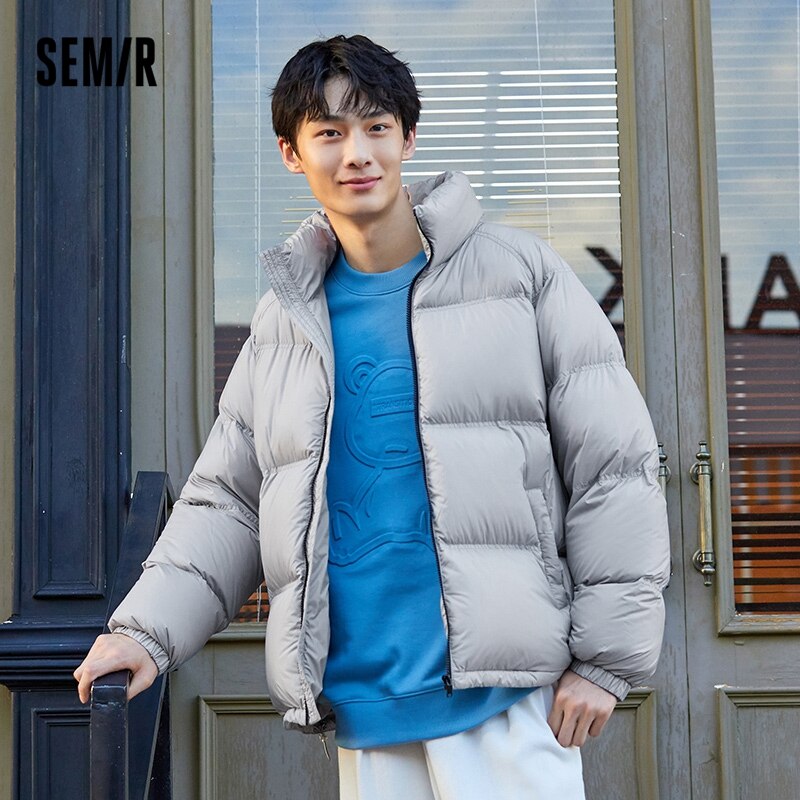 SEMIR Lightweight Down Jacket Men Winter Stand-Up Collar Cloud Couple Clothes Thick Coat Brand Winter Clothes