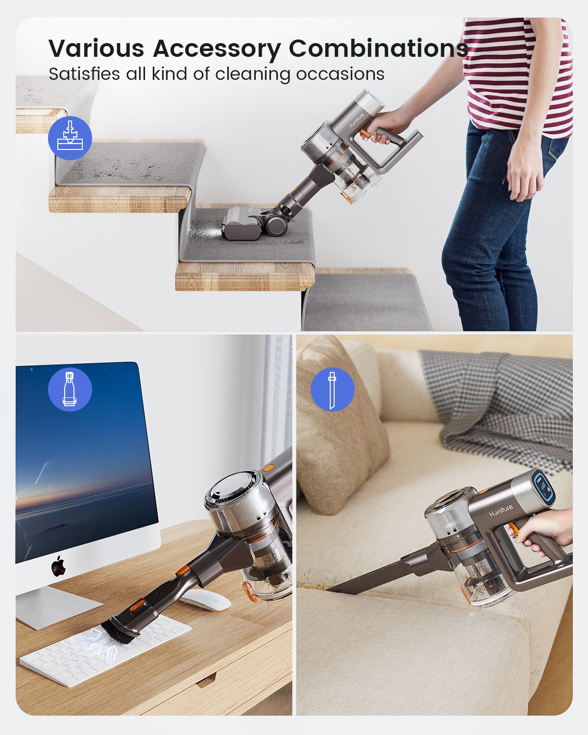 400W 33Kpa Wireless Handheld Cordless Vacuum Cleaner S11 45Mins Removable Battery with display Smart Home Appliance Aspiradora