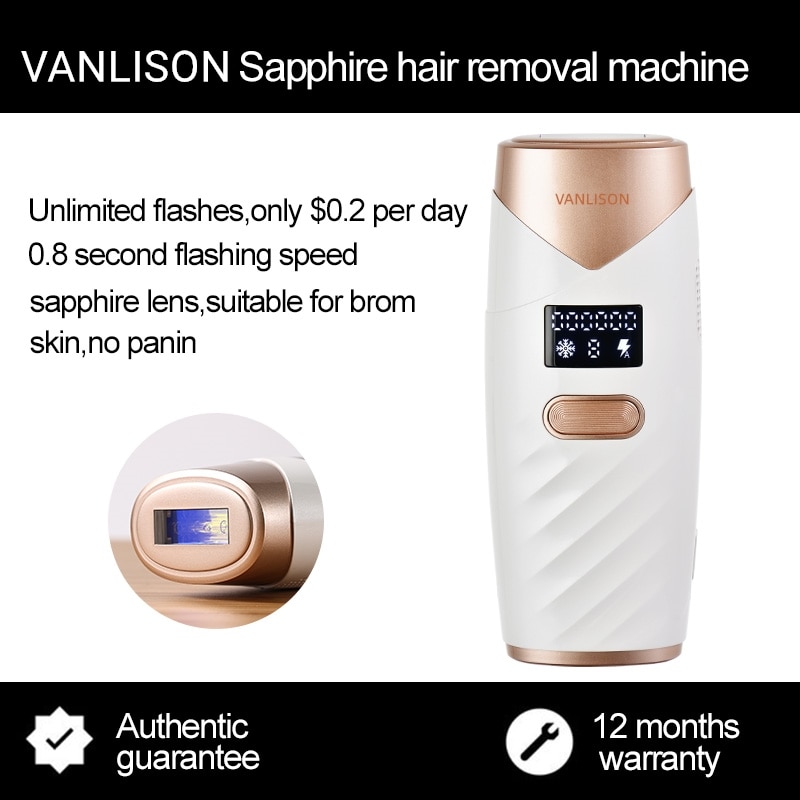 VANLISON Sapphire Painless Ice Feeling Permanent Epilator Best Laser Hair Removal Home Devices Full Body Bikini Dropshipping