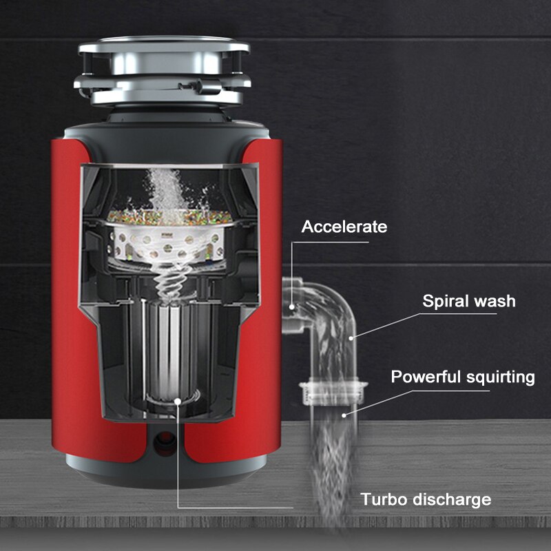 Food Waste Disposer Smart Remote Switch Food Crusher Stainless steel Grinder Kitchen Appliances Garbage Disposal Material