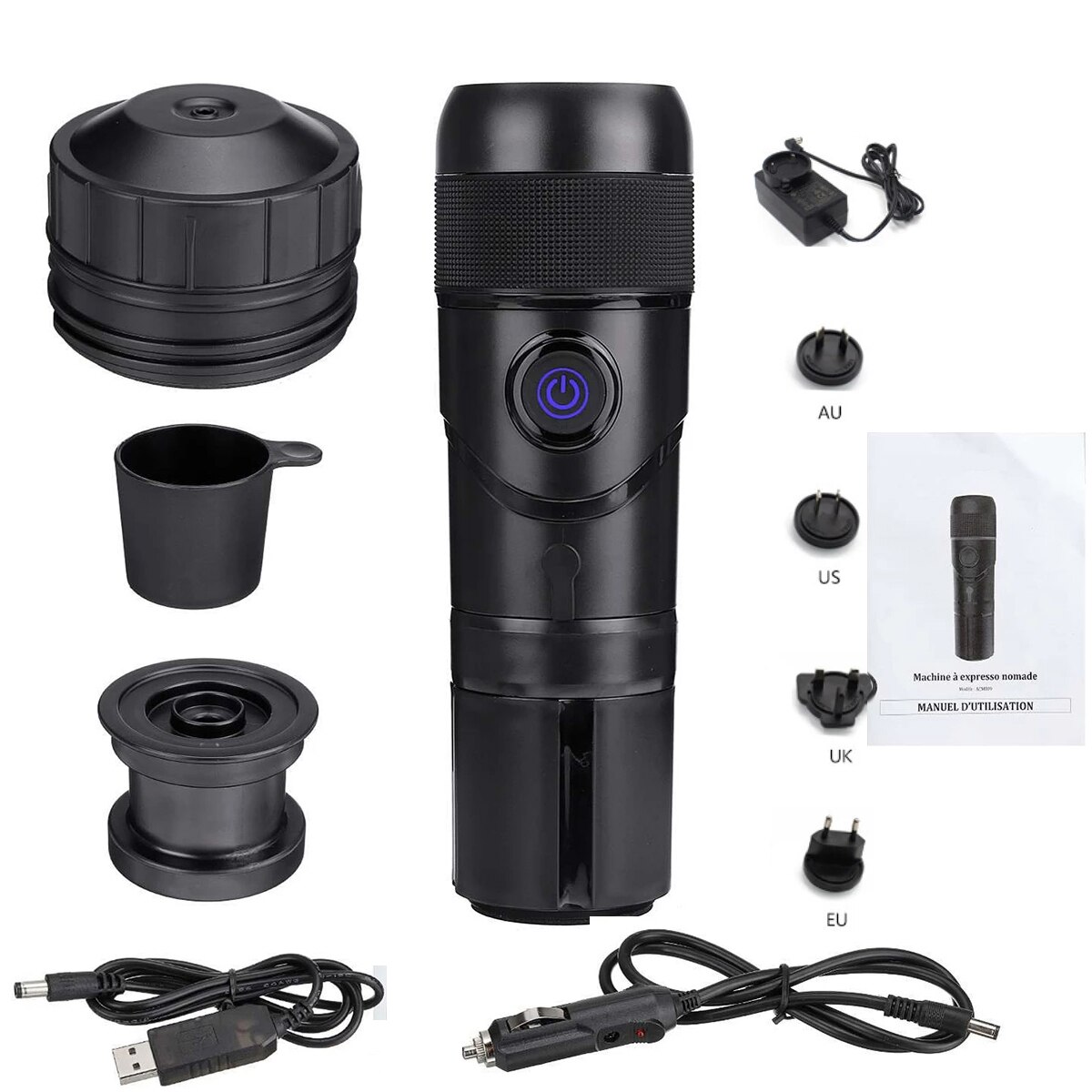 Portable Coffee Machine for Car DC12V Expresso Maker Nespresso Dolcegusto Capsule Espresso Machine Coffee Powder