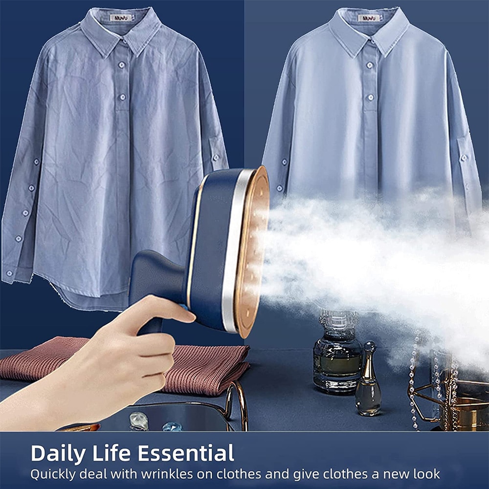 REUP Portable Garment Steamers Steam Iron for Clothes Wet Dry Hand Held Ironing Machine 15s Fast-Heat Cleaner 1200w Ironing