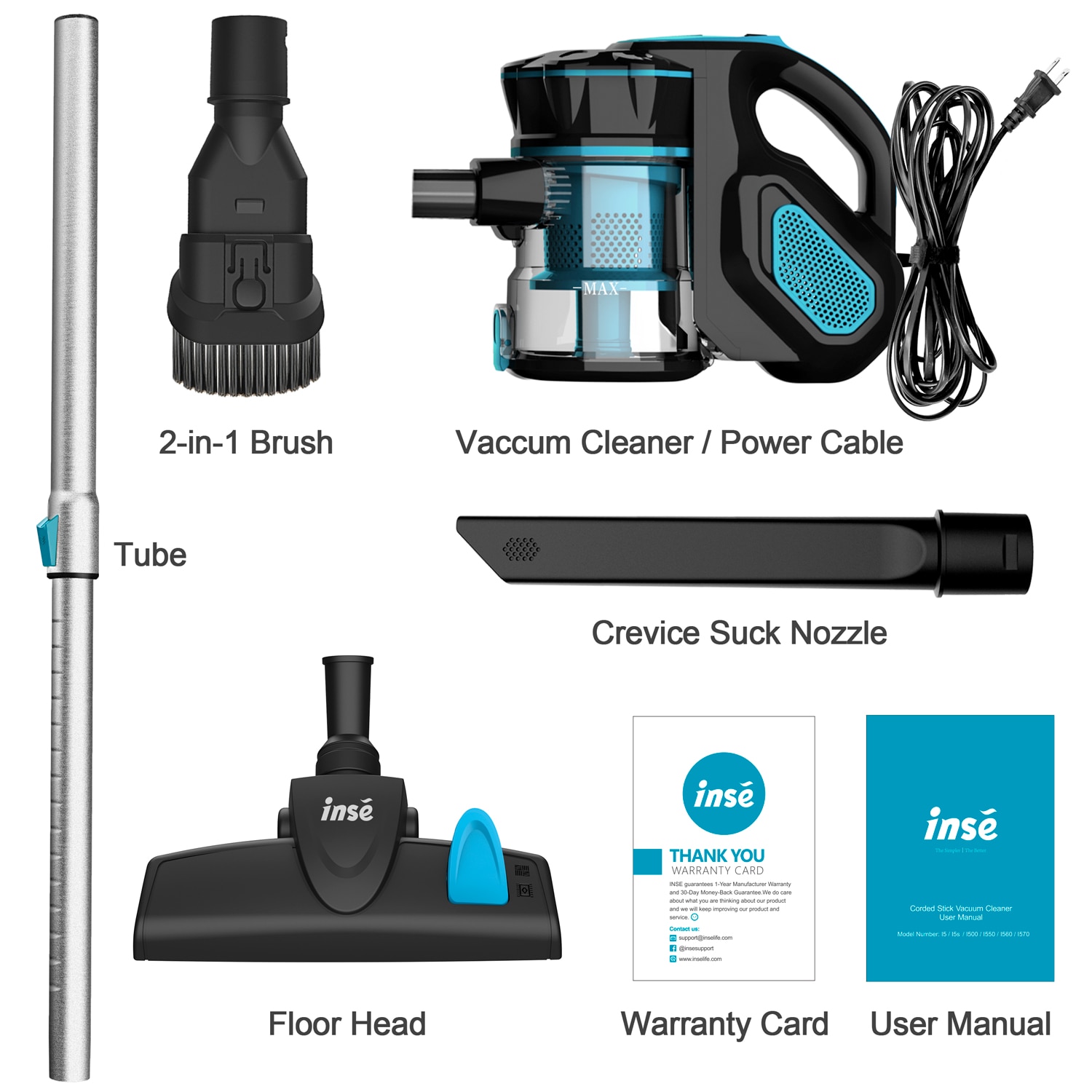 INSE I5 Household Vacuum Cleaner Power Suction Car Vacuum Cleaner Vertical Clean Vacuum Cleaner Handheld Sweeper Mopping Machine