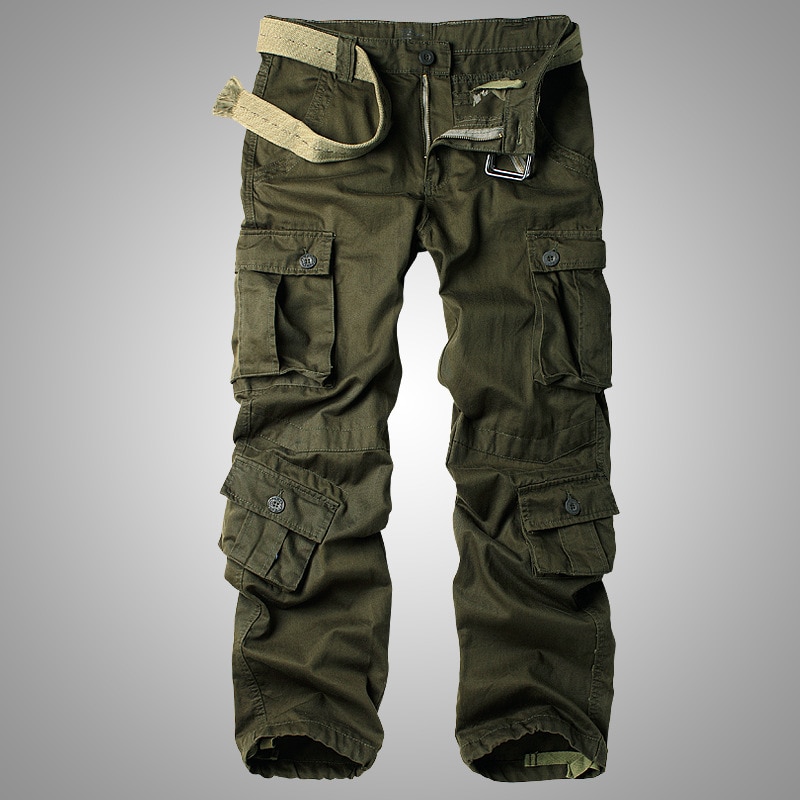 8 Pockets Military Red Black Cargo Pants Men Cotton Trousers Baggy Camouflage Tactical Pants Men Casual  Big Size 38 44 overalls