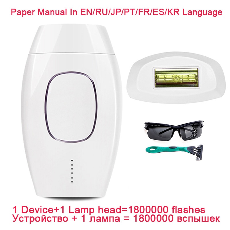 1800000 Flash Permanent IPL Epilator Laser Hair Removal depiladora facial Electric photoepilator Painless Hair Remover dropship