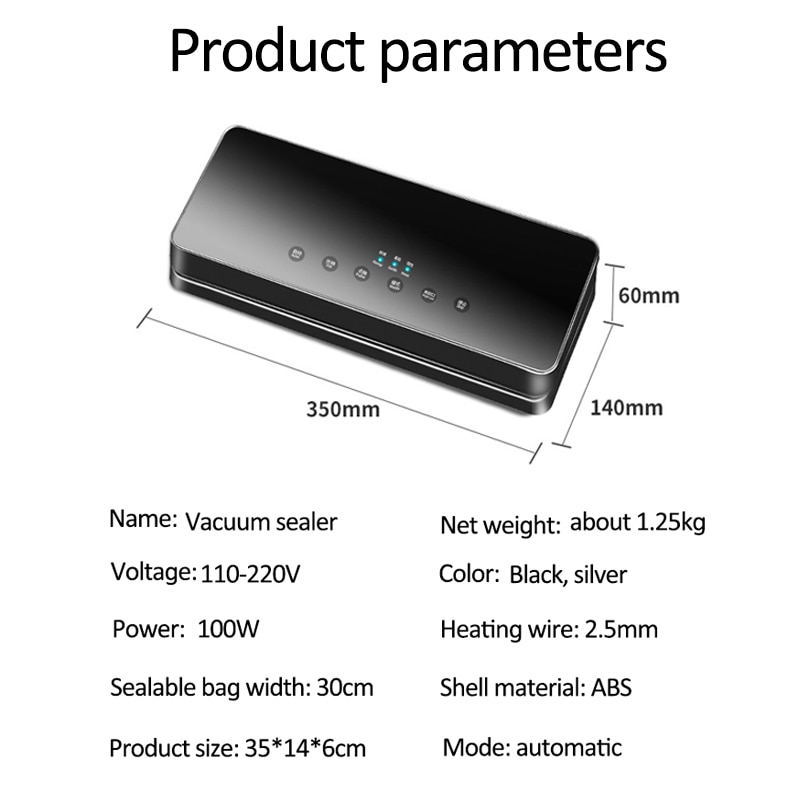Xiaomi MIJIA Electric Vacuum Sealer Packaging Machine For Home Kitchen For Sealing Fresh Packaging Machine For Food Preservation