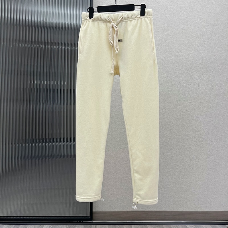 ESSENTIALS Polar Fleece Double line Sweatpants Men and Women Hip Hop Loose Drawstring Pants High Street Unisex Casual Trousers