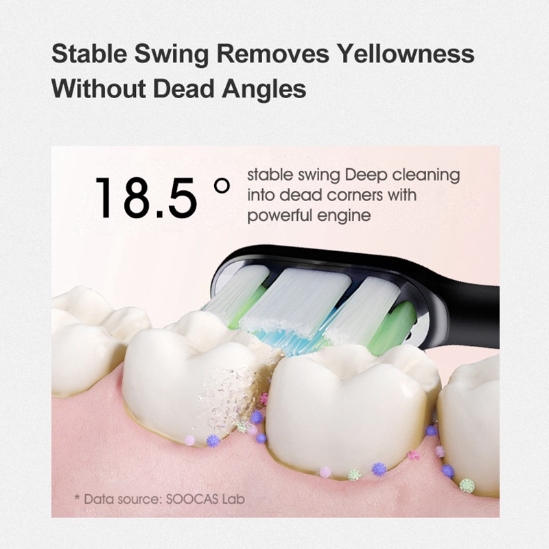 SOOCAS New Upgraded X3U Sonic Electric Toothbrush Soocare Ultrasonic Automatic Fast chargeable Adult With 7 Tooth Brush Heads