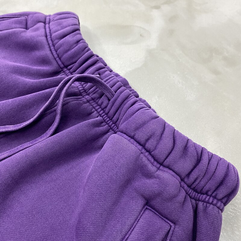 ZODF Trendy 2022 Autumn Men's 380gsm Cotton Sweatpants Unisex High Street Casual Loose Terry Pants Brand Streetwears HY0431