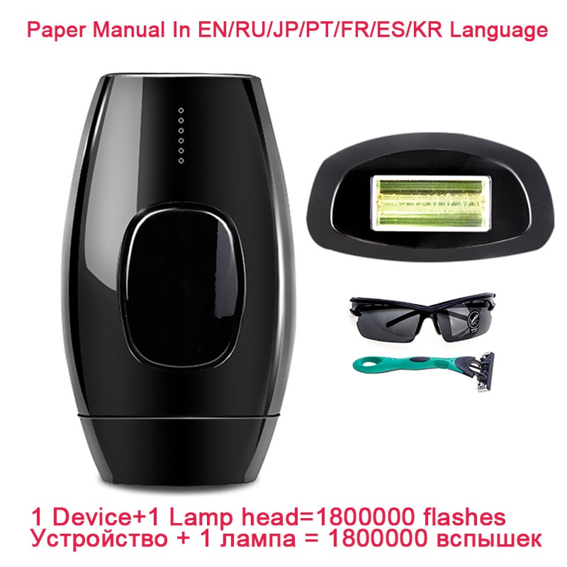 1800000 Flash Permanent IPL Epilator Laser Hair Removal depiladora facial Electric photoepilator Painless Hair Remover dropship