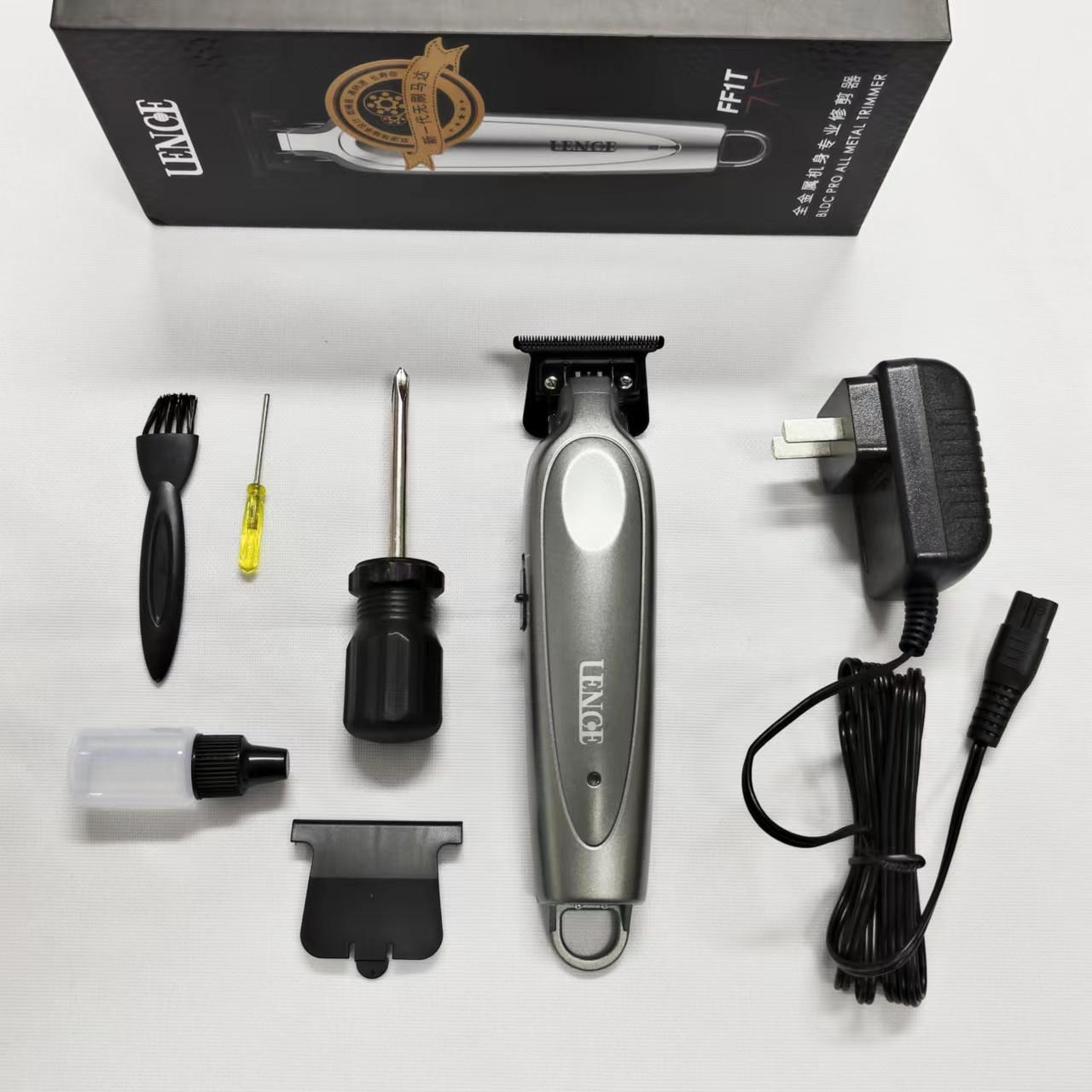 Professional FF1C Oil Head Gradient Hair Clipper Bomber Design Fashion Cuttingedge Grip Comfortable Metal Body 8 Caliper Trimmer
