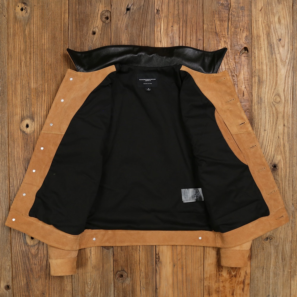 Free shipping.Super Sales.Cheap Suede leather jacket.Classic casual style men cowhide coat.slim genuine leather cloth