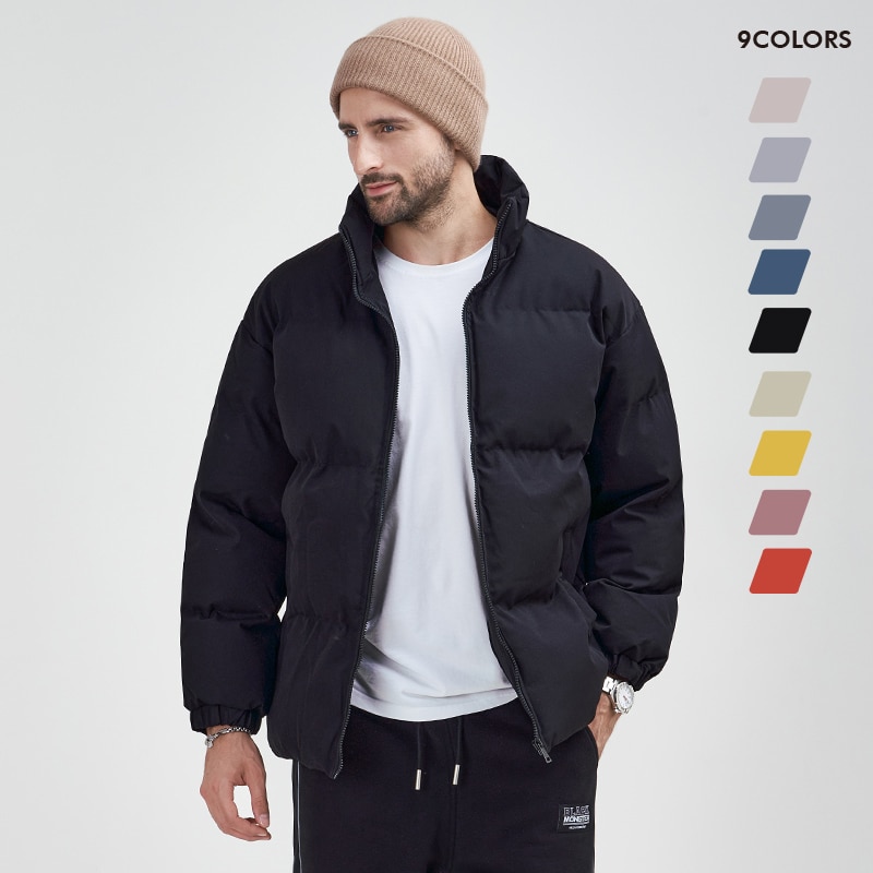 2022 Winter New Men Padded Cotton Jacket Coat Plus Size 8XL Outerwear Warm Quilted Parka All-match Loose Basic Puffer Jacket Men