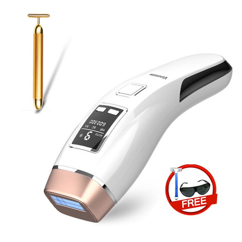 Newest 4in1 IPL Hair Removal Laser Epilator 999000 Flash Cooling LCD Acne Treatment Rejuvenation Device for Home Bikini Trimmer