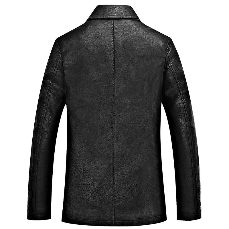 Winter Classical Motorcycle Business Soft Leather Jackets Men Leather Jacket Thick Moto Coats Casaco Masculino Plus Size 4XL