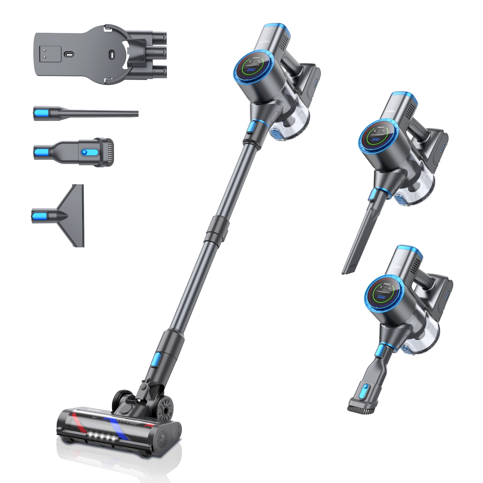 Handheld Wireless Cordless Vacuum Cleaner 400W 33KPA Suction Power for Smart Double Display Home appliance 1L Dust Cup Elite 4