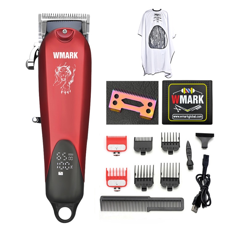 WMARK NG-103Plus NG-103B Professional Cordless Hair Clippers Hair Cutter Hair Cutting Machine Hair Trimmer 6500 rpm