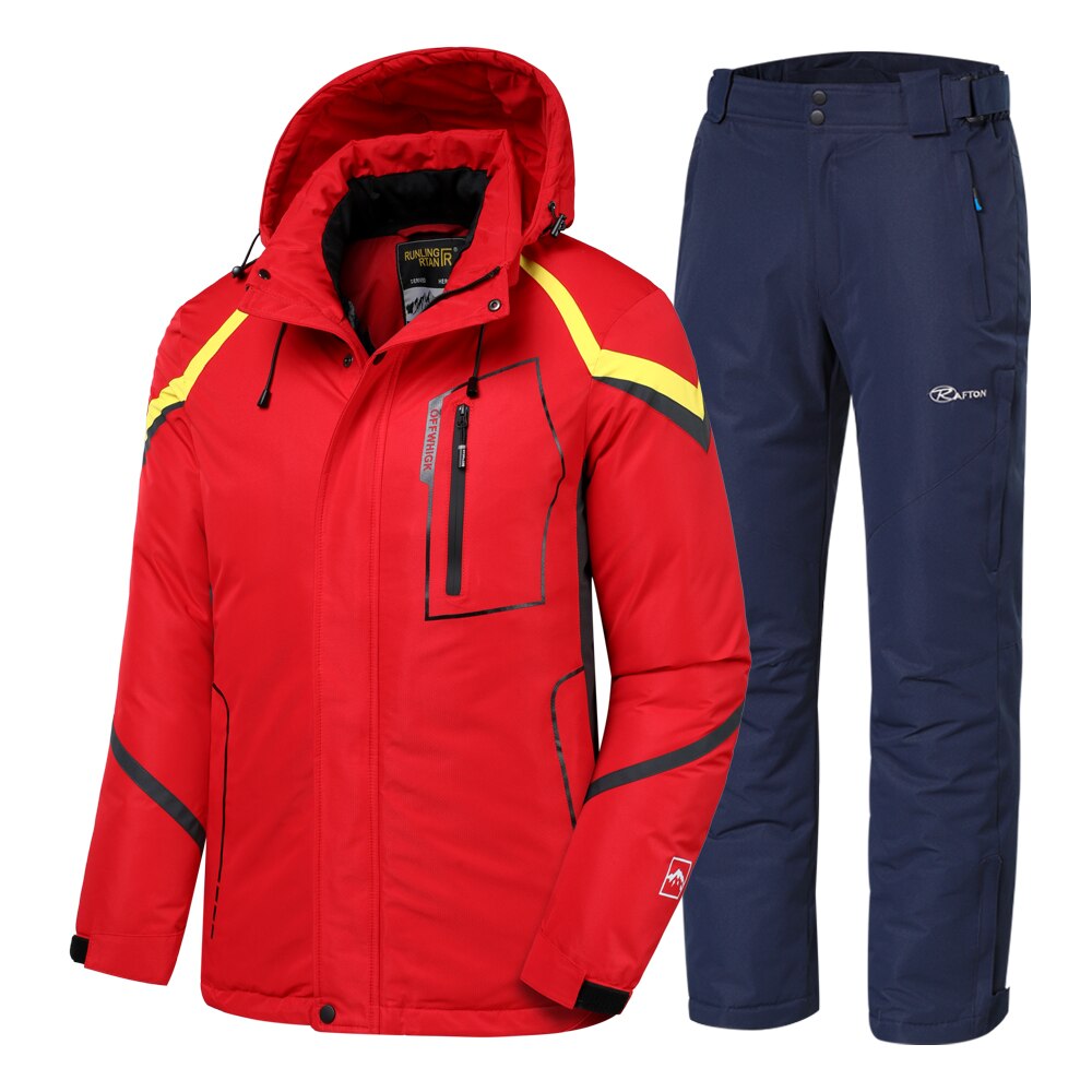 Men Winter New Outdoor Jet Ski Premium Snow Warm Parkas Jacket Coat Men's Outwear Casual Hat Waterproof Thick Fleece Parka Men