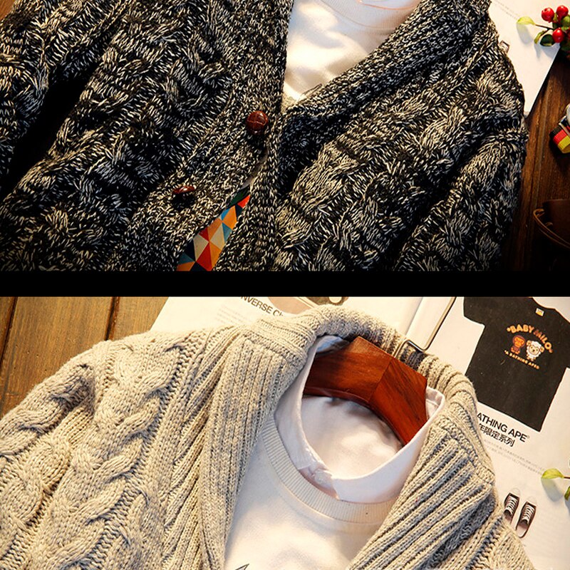 Supzoom 2022 New Arrival Top Fashion Turn-down Collar Regular Cotton Cardigan Male Casual Single Breasted Button Sweater Men