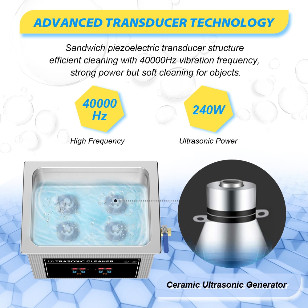 2L 3L 4L 6L 10L 15L 22L 30L Digital Ultrasonic Bath 600W Heater Timer Degas Clean Basket Ultrasound Cleaner Cleaning Tool