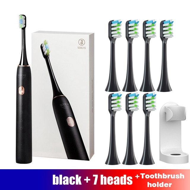 SOOCAS New Upgraded X3U Sonic Electric Toothbrush Soocare Ultrasonic Automatic Fast chargeable Adult With 7 Tooth Brush Heads