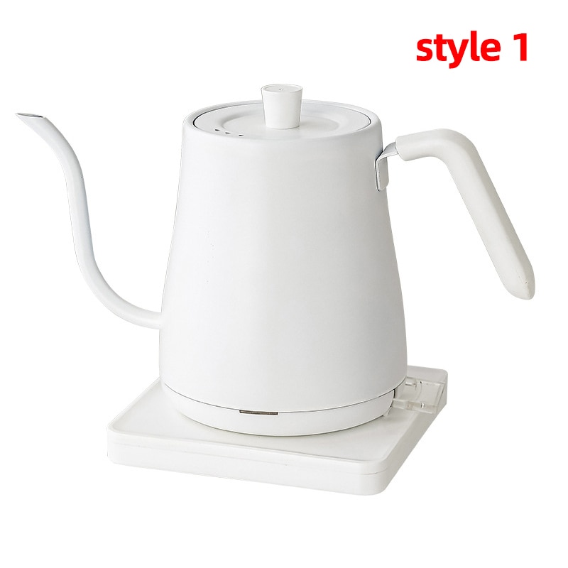 110V 220V Electric Coffee Pot 800ml Hot Water Jug Temperature-Control Heating Water Bottle Stainless Steel Gooseneck Tea Kettle