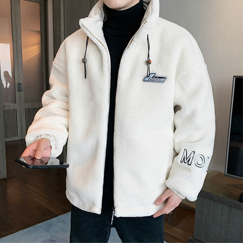 2022 Tide Brand Men's Cotton Coat Thickened Polar Fleece Winter Warm Jacket Top Fashion Cotton Clothes Men's Jacket