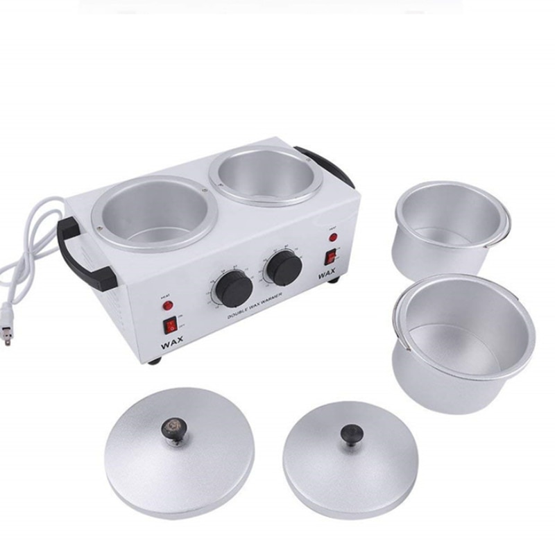 Depilatory Wax Heater  Machine Double Paraffine Warmer SPA Hand and Feet Epilator Hair Removal Tool