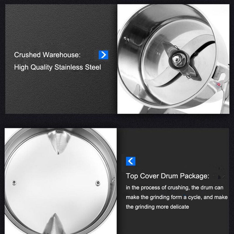 2500G /1000G/800G Coffee Grinder Machine Herb Grain Spices Mill Medicine Wheat Mixer Dry Food Grinder