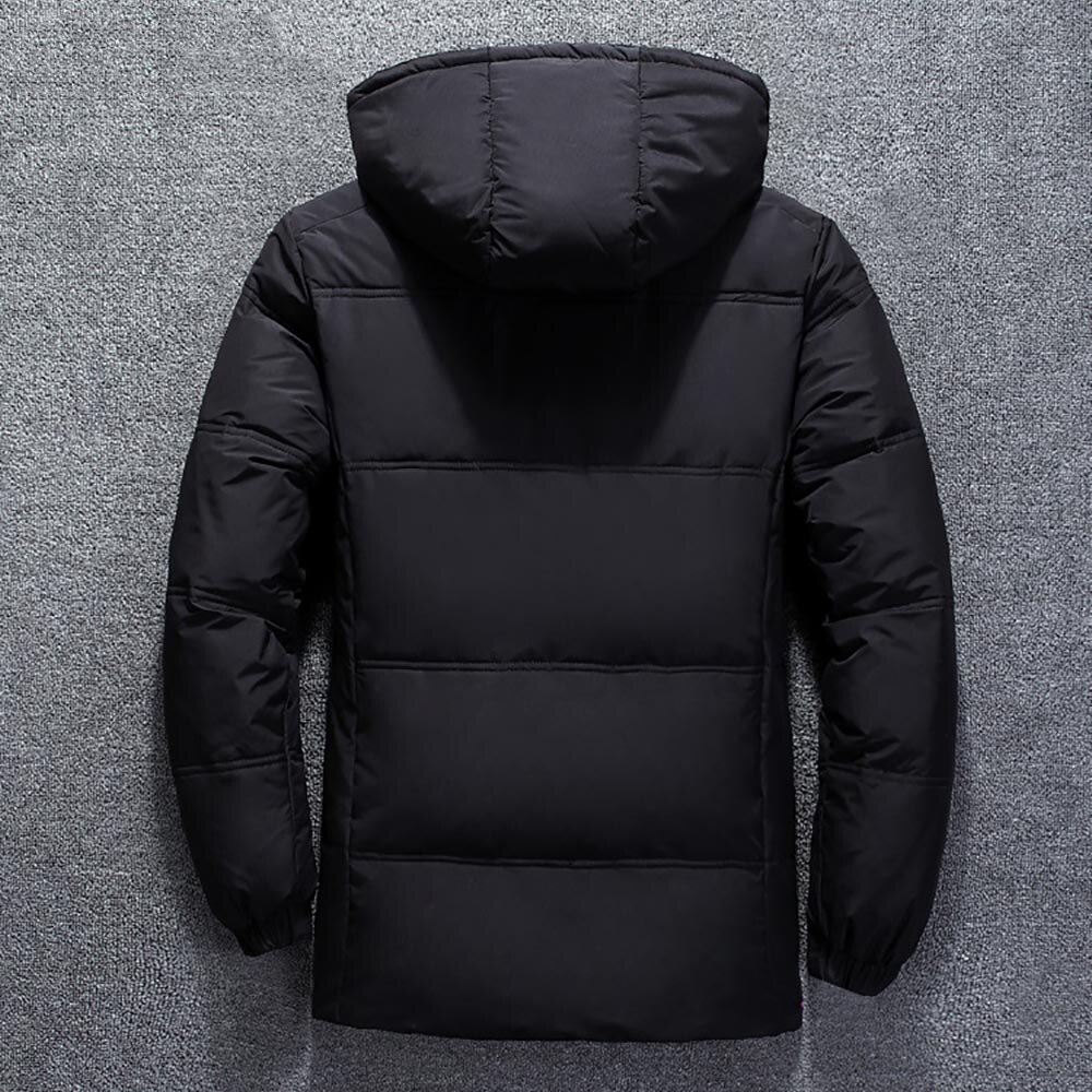 Men Jacket Coat Winter Warm Casual Autumn Stand Collar Puffer Thick Hat White Duck Parka Male Men's WinterDown Jacket with Hood