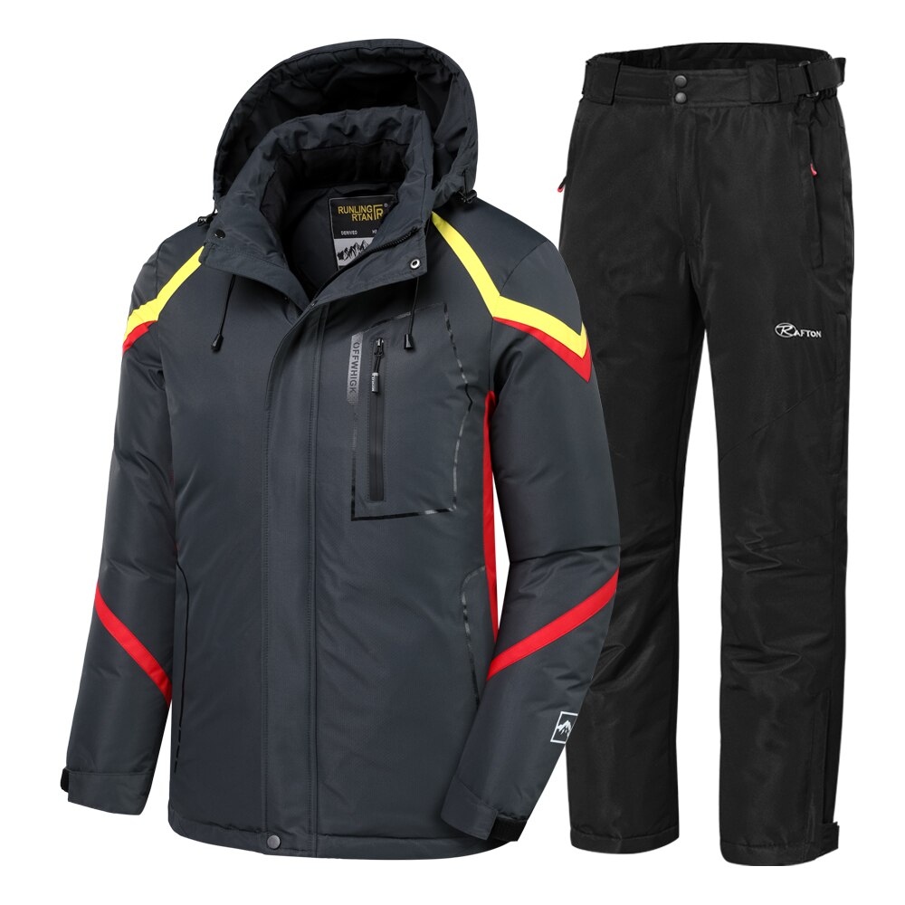 Men Winter New Outdoor Jet Ski Premium Snow Warm Parkas Jacket Coat Men's Outwear Casual Hat Waterproof Thick Fleece Parka Men