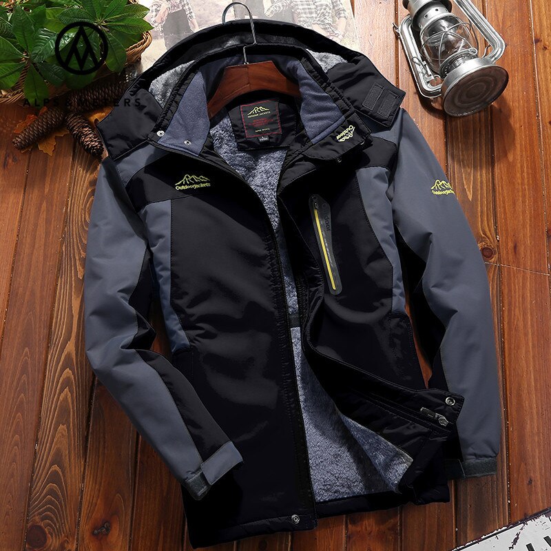 Plus Size 7XL 8XL 9XL Winter Warm Jacket Men Casual Thick Velvet Parka Fleece Coat Outwear Windproof Waterproof Military Jackets