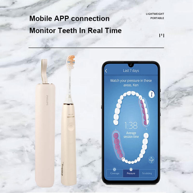 New Listing Sonicare Electric Toothbrush HX9900 HX999B for philips Bluetooth Touch Screen Waterproof Portable Charging