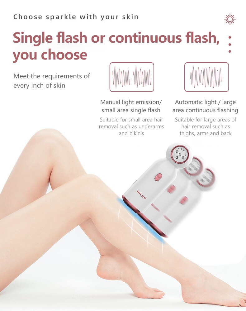 MLAY T10 Laser Hair Removal Ice Sapphire Painless Epilator Permanent IPL Hair Removal Device Home Use Laser Epilator Machine