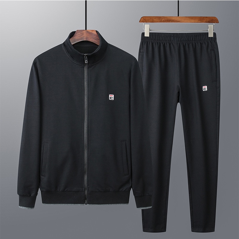 Tracksuit Men Set Autumn Spring Clothes Plus Size 6XL 7XL 8XL 9XL Jacket Sport Sportswear Straight Pants Male 2 Piece Track Suit