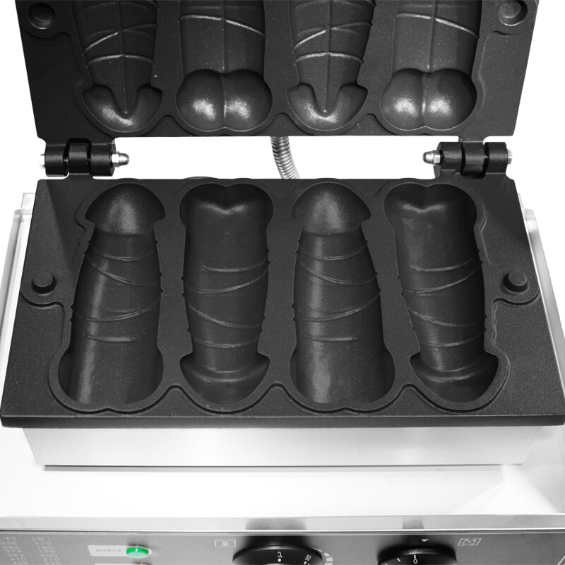 Commercial Use A Piece of Gayke Penis Shape Waffle Maker Iron Stick Baking Machine Hot Dog Sausage Grill Baker Waffle Snacks