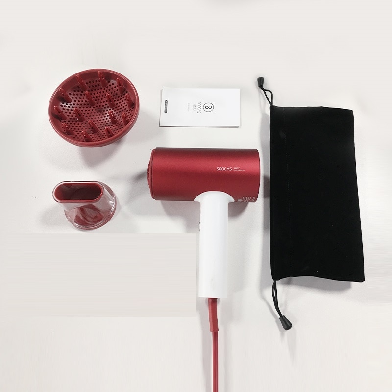 SOOCAS H5 Negative Ion Hair Dryer 1800W Professional Blow Dryer Aluminum Alloy Powerful Electric Dryer Cold Hot Air Circulating