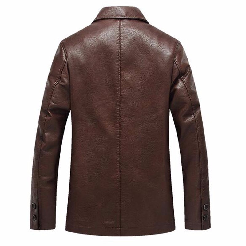 Winter Classical Motorcycle Business Soft Leather Jackets Men Leather Jacket Thick Moto Coats Casaco Masculino Plus Size 4XL