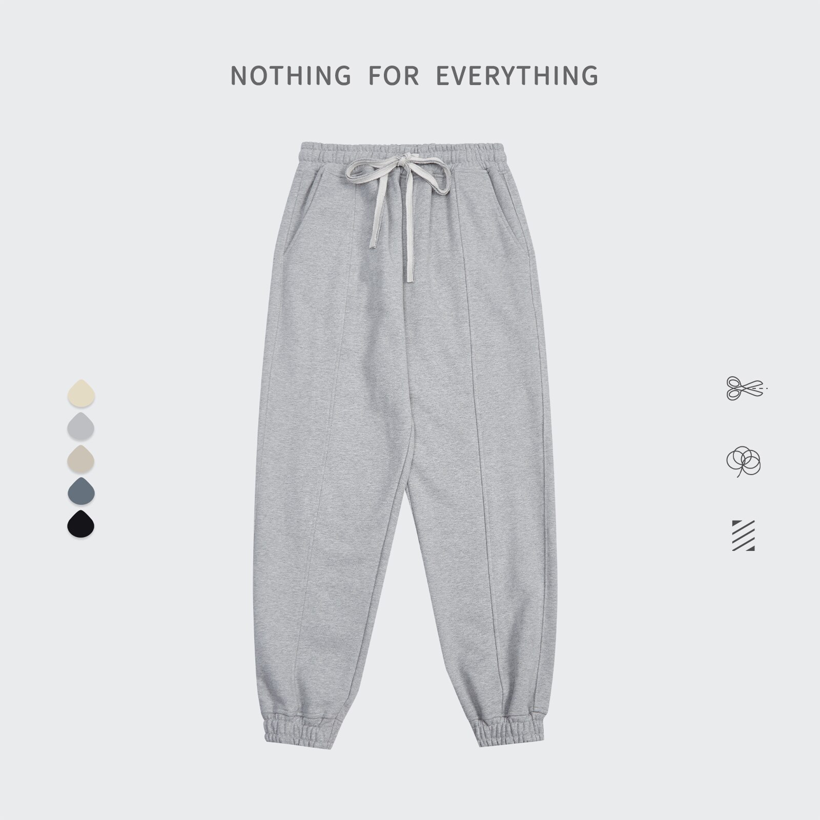 INFLATION 460gsm Heavyweight French Terry Sweatpant Unisex Trendy Leisure 100% Cotton Jogger Pants Men Track Pant