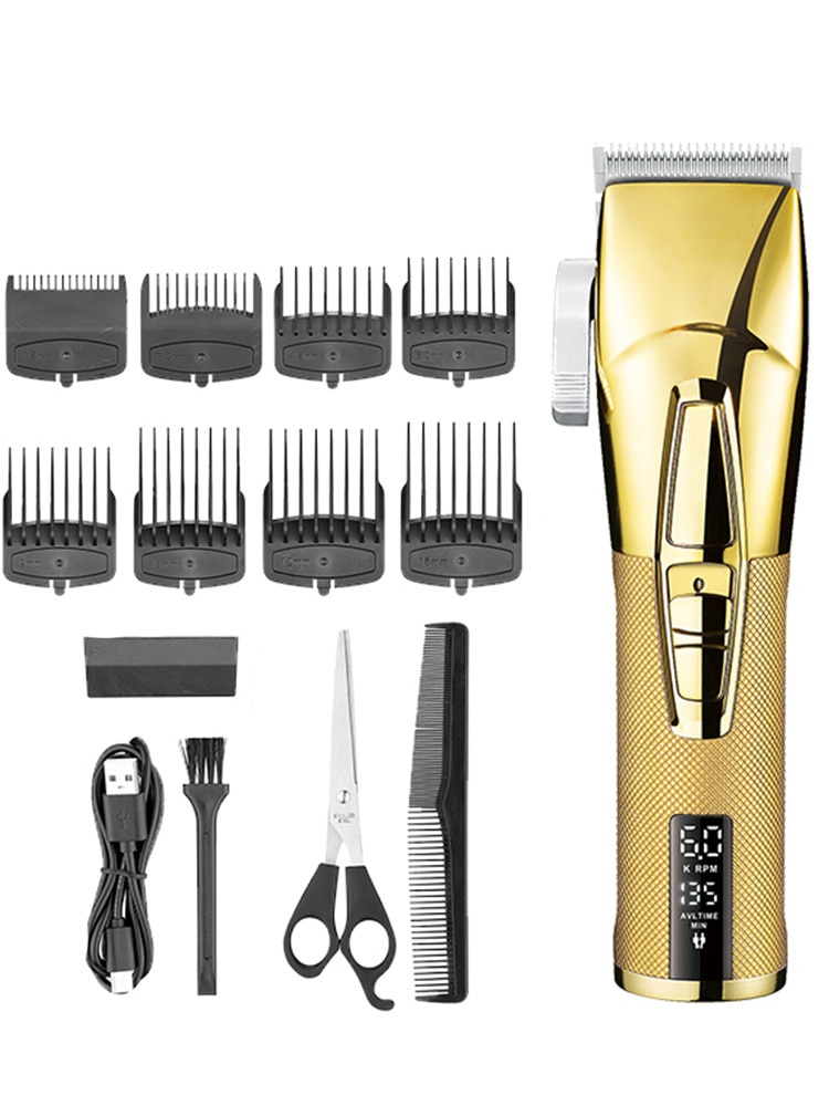 Kemei Professional Hair Clipper Barber Haircut Kit Combos 0mm Hair Trimmer Finish Hair Cutting Machine Electric Shaver Men Razor