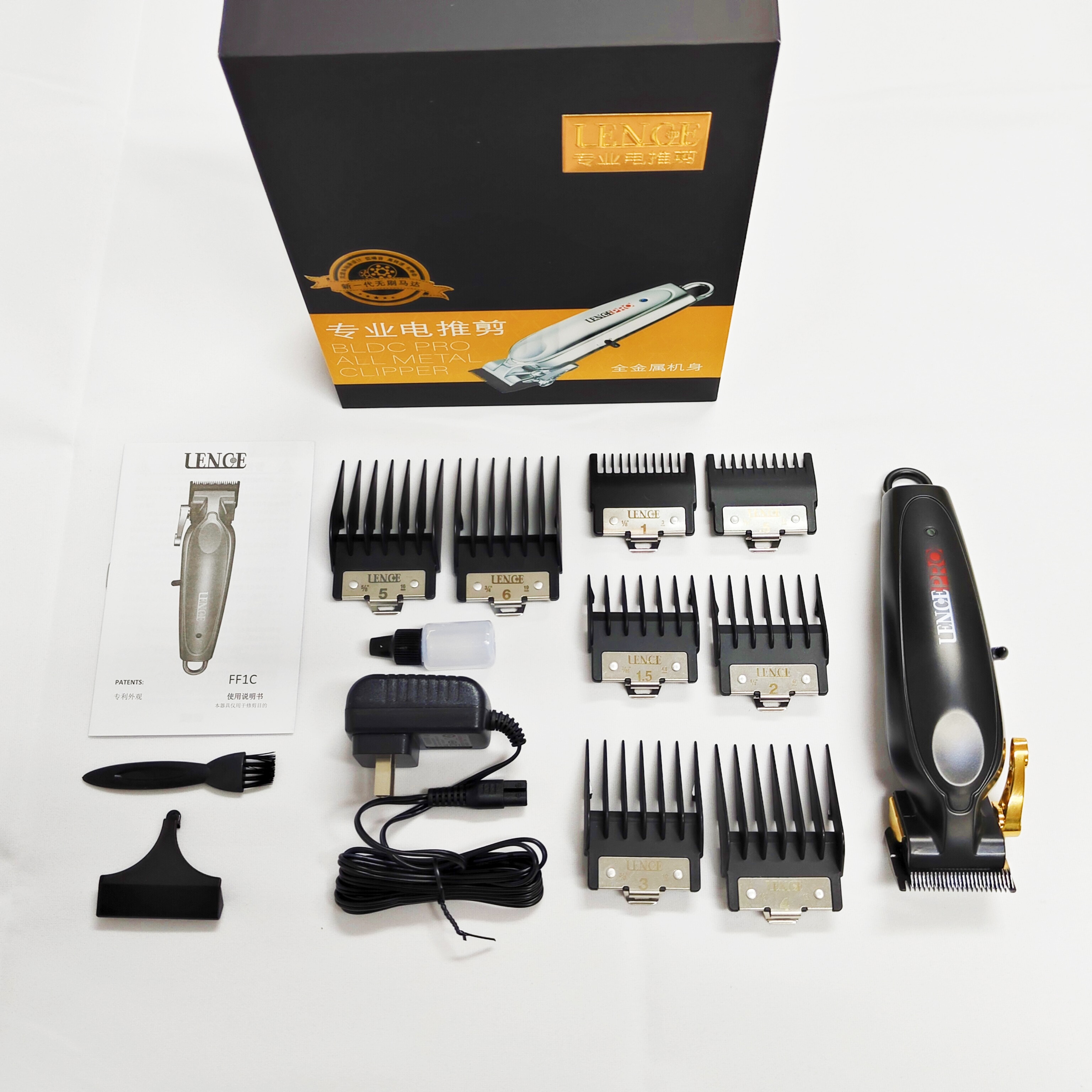 Professional FF1C Oil Head Gradient Hair Clipper Bomber Design Fashion Cuttingedge Grip Comfortable Metal Body 8 Caliper Trimmer