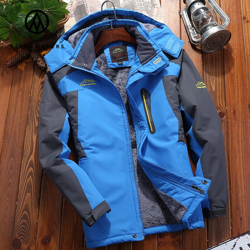 Plus Size 7XL 8XL 9XL Winter Warm Jacket Men Casual Thick Velvet Parka Fleece Coat Outwear Windproof Waterproof Military Jackets