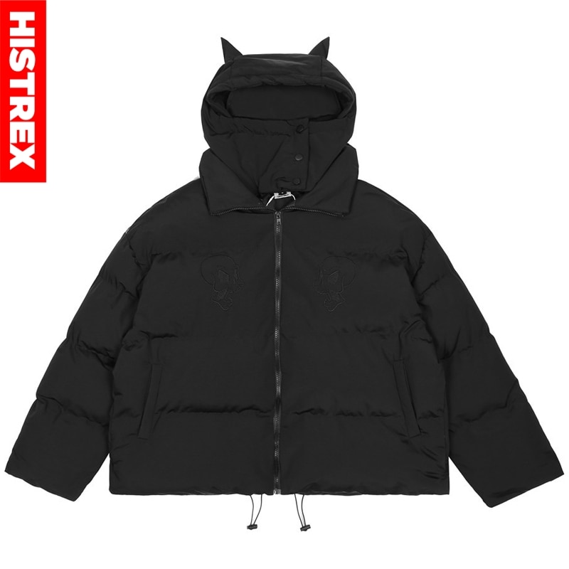 2023 Devil Bubble Parkas Jackets Men,Y2K Outwears,Winter Warm Detachable Parka,Women Oversized Coats,Mens Hip Hop Brand Jacket